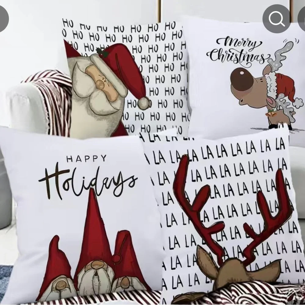 4pcs Christmas Printed Pillowcase 18